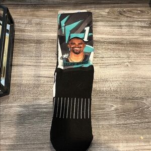 NFL Black and Teal Graphic Men's Socks